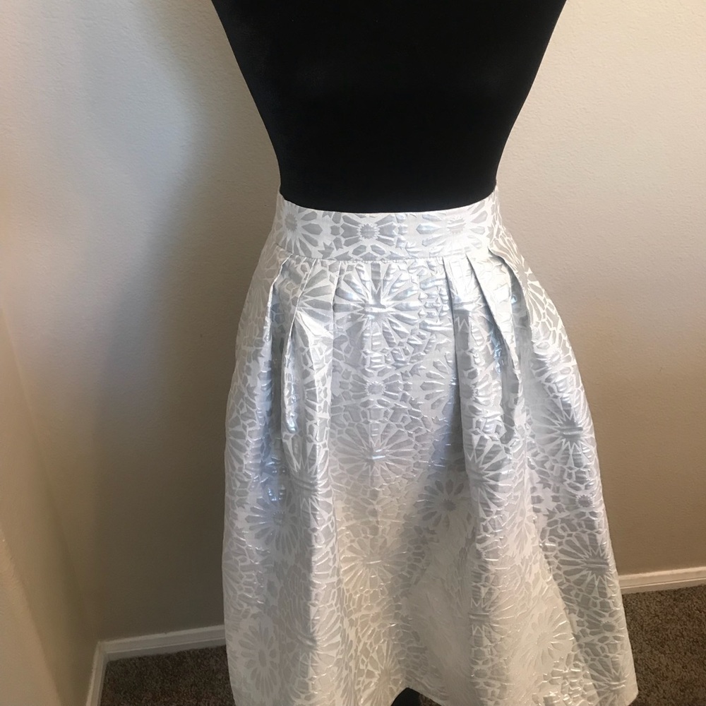 Pretty and full white and grey/silver skirt